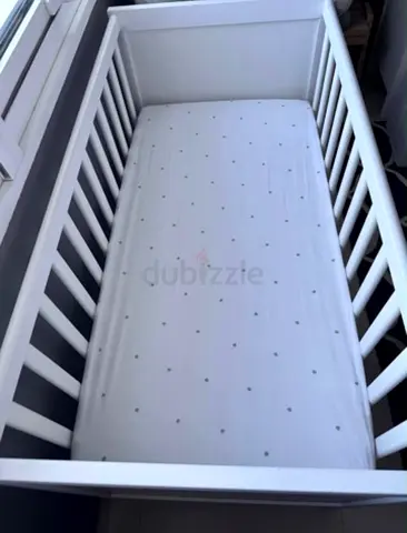 IKEA SUNDVIK Crib Cot + New KRUMMELUR Mattress