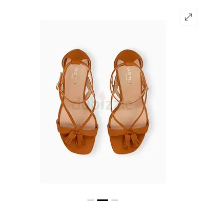LK Bennett heel sandals in Suede Tan