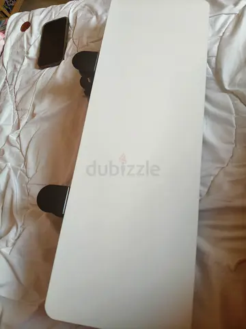 White Table extender / floating shelf with black brackets - good condition,