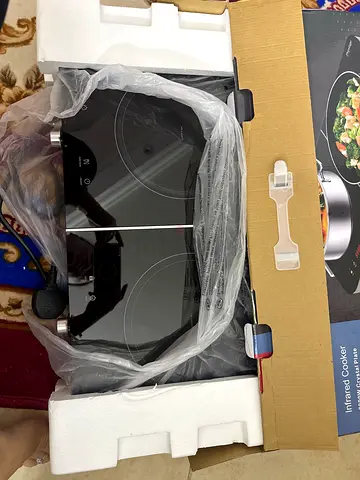 Prestige Double Infrared Cooker — 2800W, Crystal Glass Plate