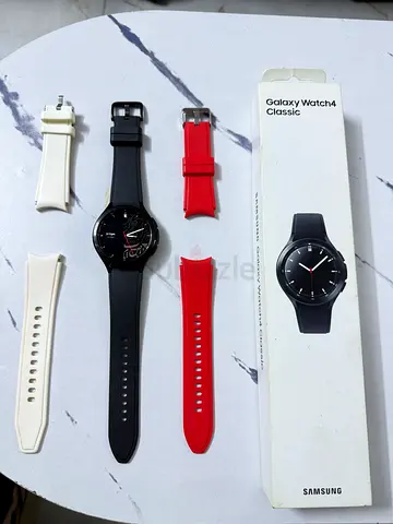 Samsung Galaxy Watch4 Classic 46mm TDRA UAE version with extra straps - good condition