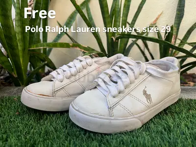 Polo Ralph Lauren white sneakers size 29 — free