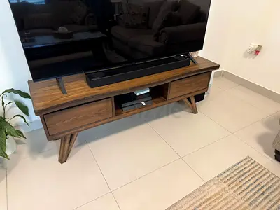Mid-century Wooden TV Console / Entertainment Unit in Good Condition