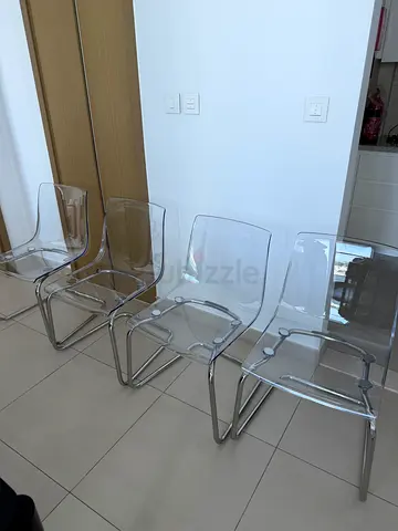 IKEA TOBIAS Chair, transparent/chrome-plated