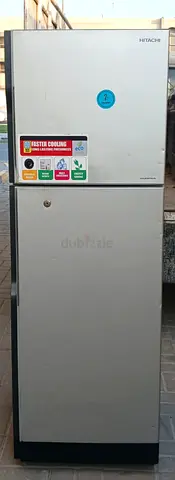 This No frost Hitachi Fridge Freezer, properly working condition. with light gray color.