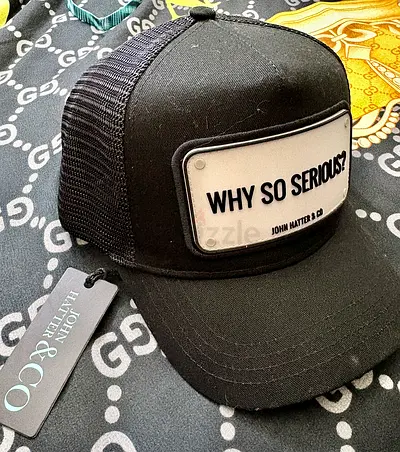 Black 'Why So Serious?' Trucker Cap by John Hatter & Co - New with Tag