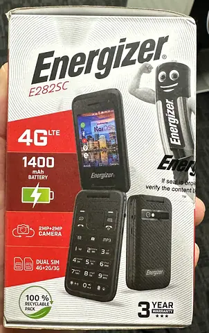 Energizer E282SC 4G flip phone, dual SIM, new in box