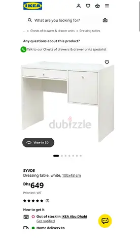 IKEA SYVDE Dressing table (100x48x78 cm)