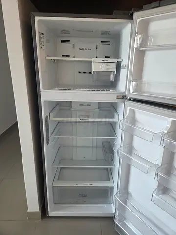 LG Double Door Refrigerator - Silver, Good Condition