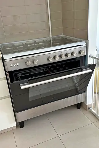 Stainless Steel 5-Burner Gas Range with Oven - Good Condition
