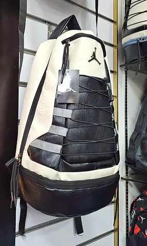 White & black Jordan backpack - good condition