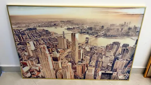 Large Panoramic New York City Skyline Framed Print