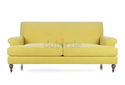 Yellow 2-Seater Sofa / Loveseat by Crate&Barrel