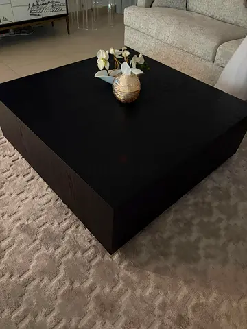 Modern Black Wooden Coffee Table
