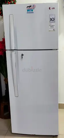 LG Double Door Refrigerator - White, Good Working Condition