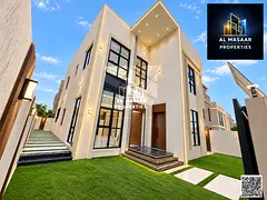Villa for sale – two floors plus a roof level – featuring a large courtyard/patio. Price is nego