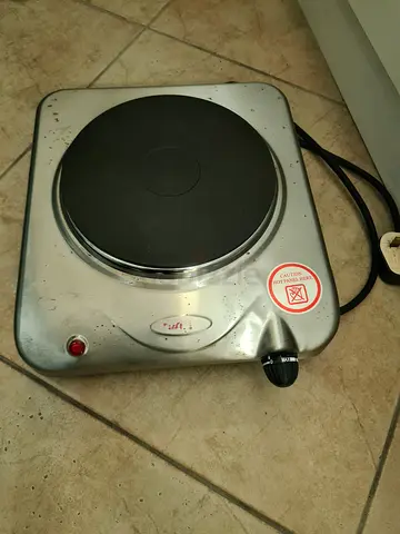 Single-burner electric hot plate cooker - used, working
