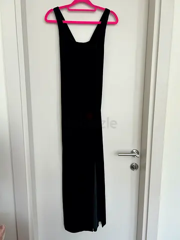 Black long evening velvet dress size M