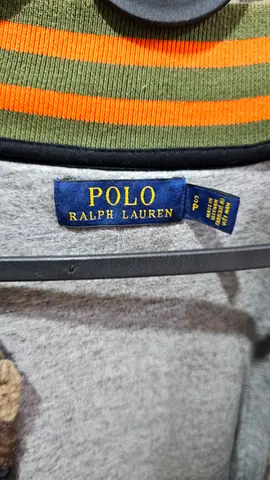 Polo Ralph Lauren bucket hat - green with orange stripes, pre-owned