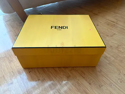 Original Fendi and Louis vuitton Shoe/Accessory Box - Yellow Branded Storage Box