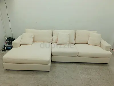 Perfect new condition pottery barn beige color lshape sofa
