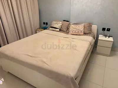 Bedroom Set - Queen Bed with Mattress and 2 Nightstands