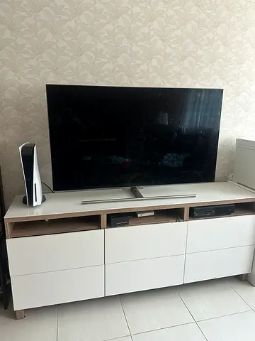 TV STAND WHITE IKEA - TV AND PS5 NOT INCLUDED