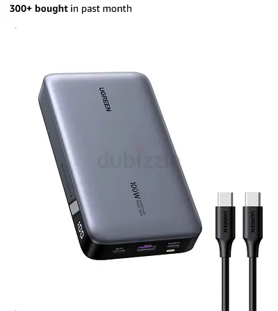 UGREEN Power Bank 20000mAh 100W Laptop Fast Charging Portable Charger
72Wh high-capacity, flight-saf