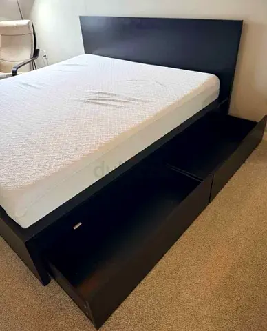 Ikea King Size Bed with Mattress Available in Perfect Condition