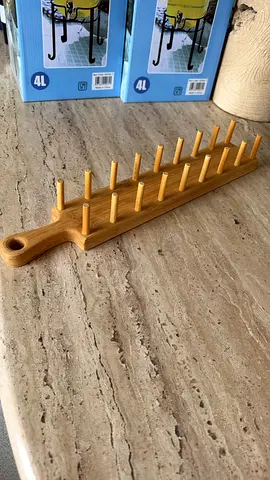 Bamboo taco holder stand with handle, 16 slots