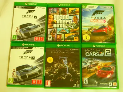 Xbox One game bundle: Forza 7, Forza Horizon 5, GTA V, Project CARS 2, Shadow of War, RAGE 2