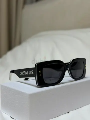 Christian Dior DiorPacific S1U Black Rectangular Sunglasses with Case - Authentic