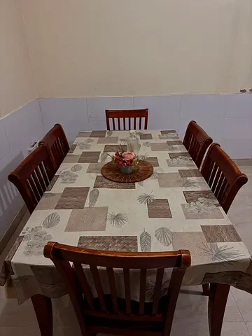 Wooden dining table with chair for sale