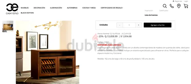 Bar display Liazan (162x65x105 cm)