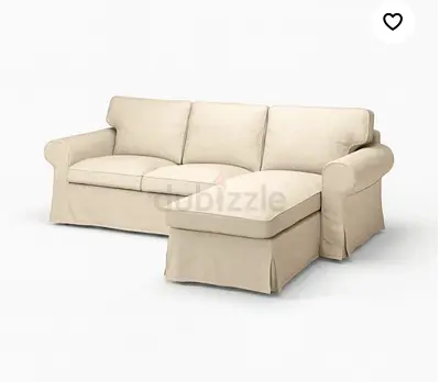 Ikea ektorp Beige 3-Seater Sofa -cover
