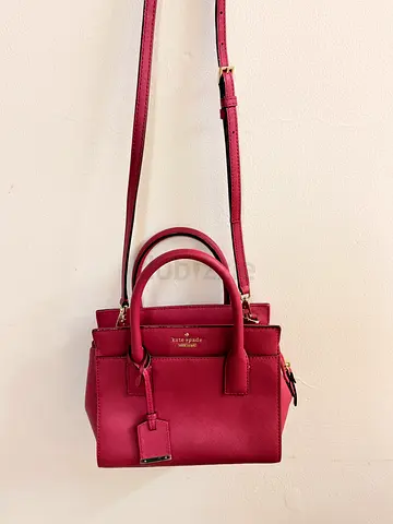 Small Raspberry Pink Kate Spade Crossbody Tote - Good Condition