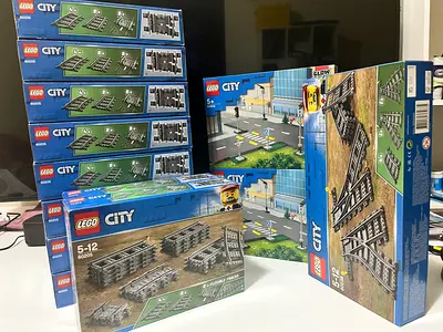 LEGO City Train Tracks & Road Plates Bundle - New, Boxed