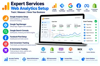 Google Analytics GA4, Tag Manager, Search Console, Facebook Pixel & Conversion Tracking Expert