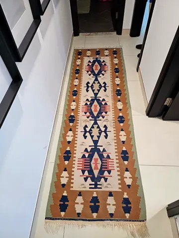 Antique Turkish kilim runner rug