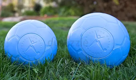 Pair of soft blue playground balls —medium size 4