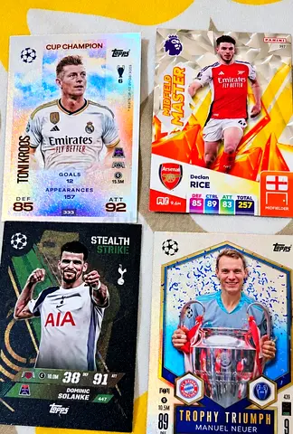 Topps match attax,panini cards very cheap price 8 cards total rare football /socer cards