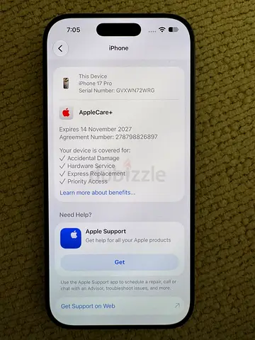 iPhone 17 pro with Apple care plus