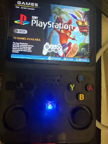 (Negotiable)R36S black color plays upto ps1 and psp game console emulator 21000 games available
