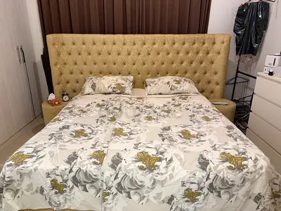 Bed with Mattress and 2 bedside tables