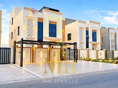 فيلا مستقلة فاخرة للبيع في الحليو 2 – عجمان | 6 غرف ماستر | ارتداد 16 مترًا | شامل رسوم التسجيل والتمليك