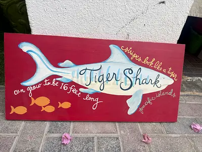 Pottery Barn wooden painting