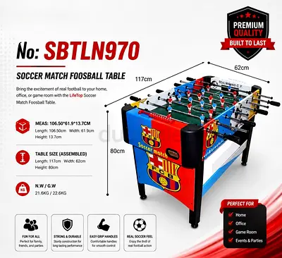 Foosball Table - Soccer Match SBTLN970 (Assembled)