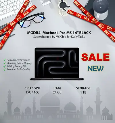MacBook Pro M5 14" MGDR4 Black — 24GB RAM, 1TB SSD 15C/16C