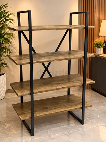 William sonomas pottery barn Industrial 4-Tier Open Bookshelf with Metal Frame