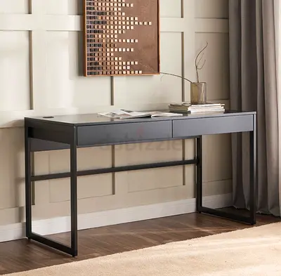 Modern slim black study/console table with drawers - Paid 600